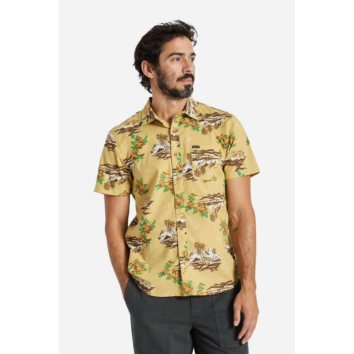 CHARTER PRINT S/S WVN-STRAW/PARADISE