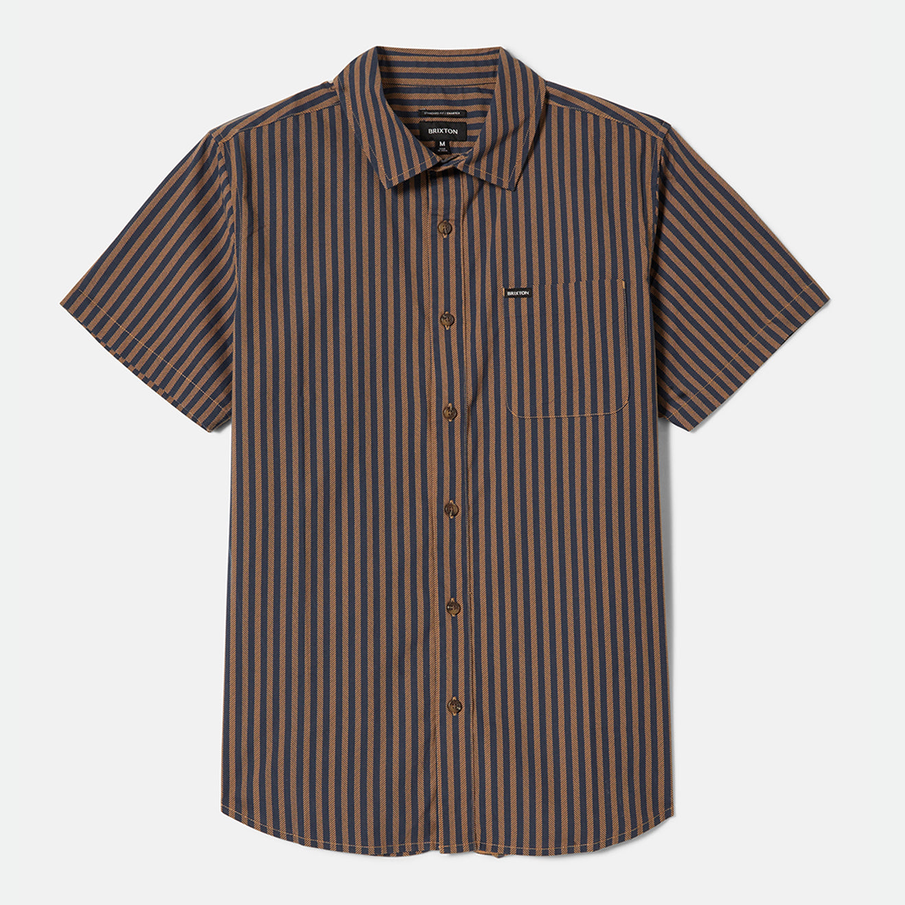 CHARTER PRINT S/S WVN-WASHED BLUE/SUNNAKED  STRIPE
