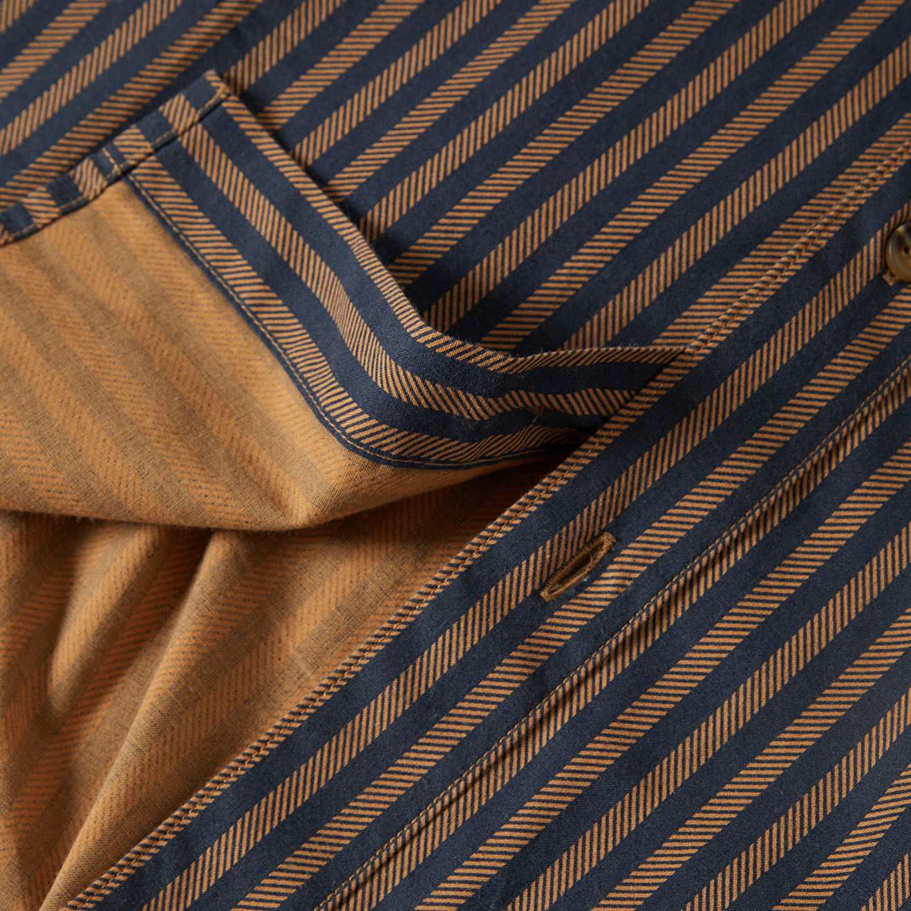 CHARTER PRINT S/S WVN-WASHED BLUE/SUNNAKED  STRIPE