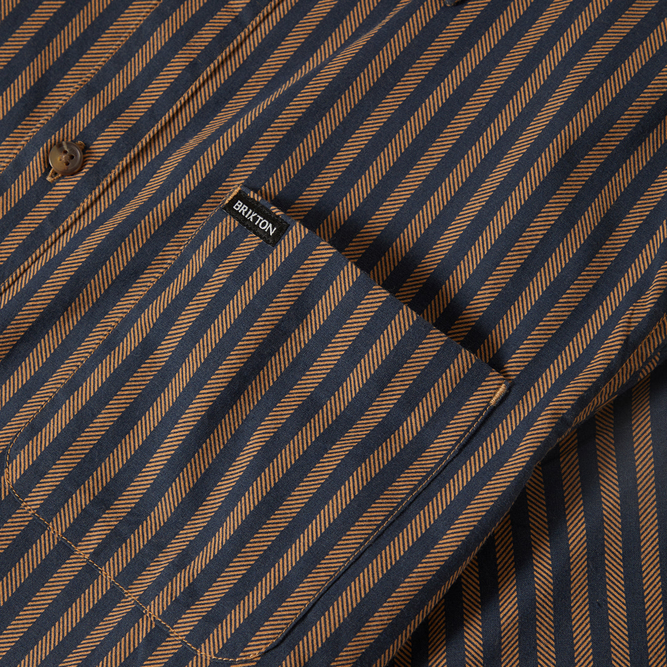 CHARTER PRINT S/S WVN-WASHED BLUE/SUNNAKED  STRIPE