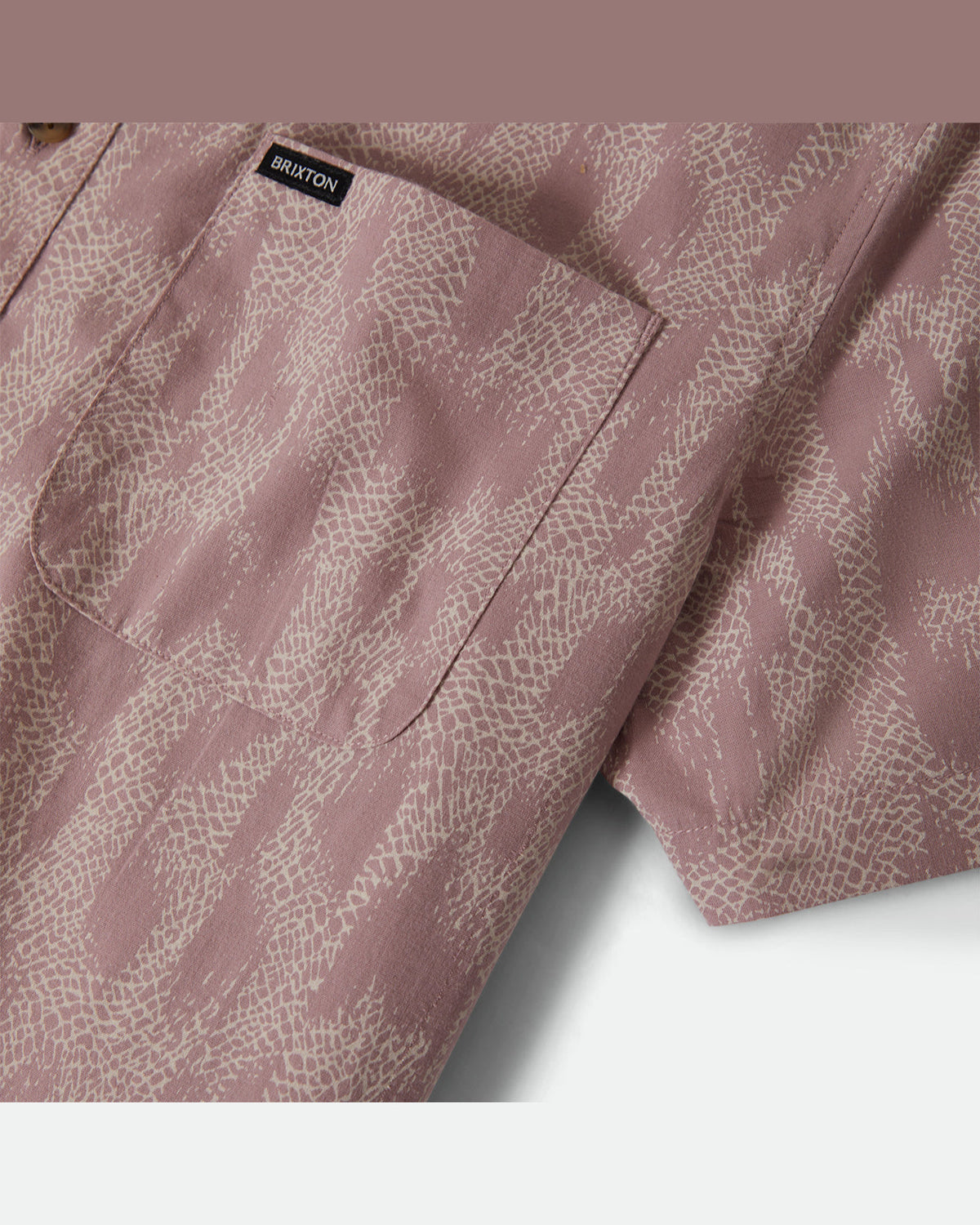 CHARTER PRINT S/S WVN - DARK PINK/SILVER CRACKLE PAINT