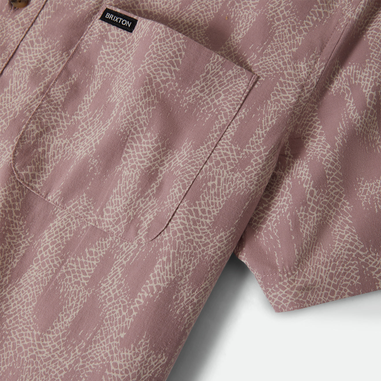 CHARTER PRINT S/S WVN - DARK PINK/SILVER CRACKLE PAINT