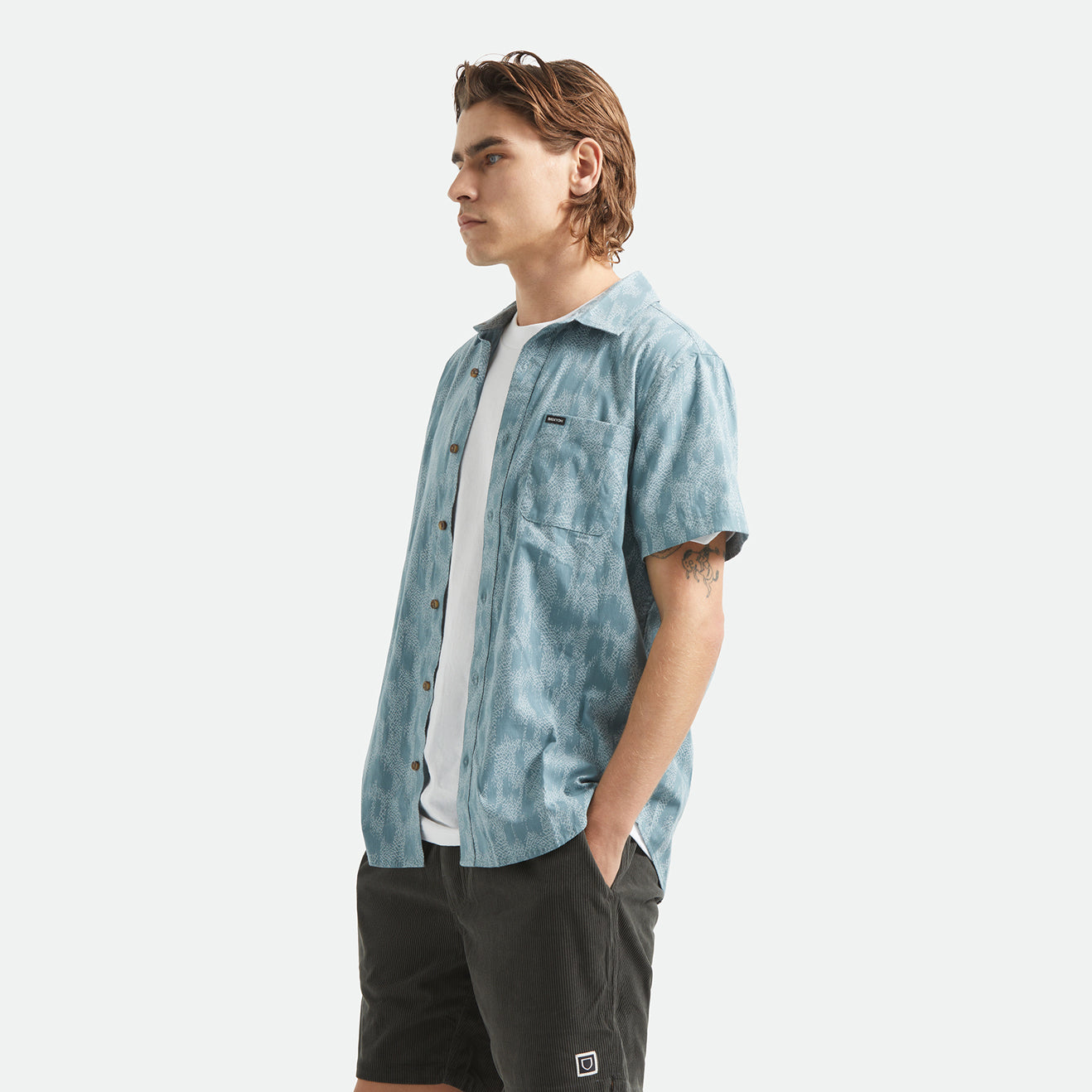 CHARTER PRINT S/S WVN - TROOPER CRACKLE PAINT