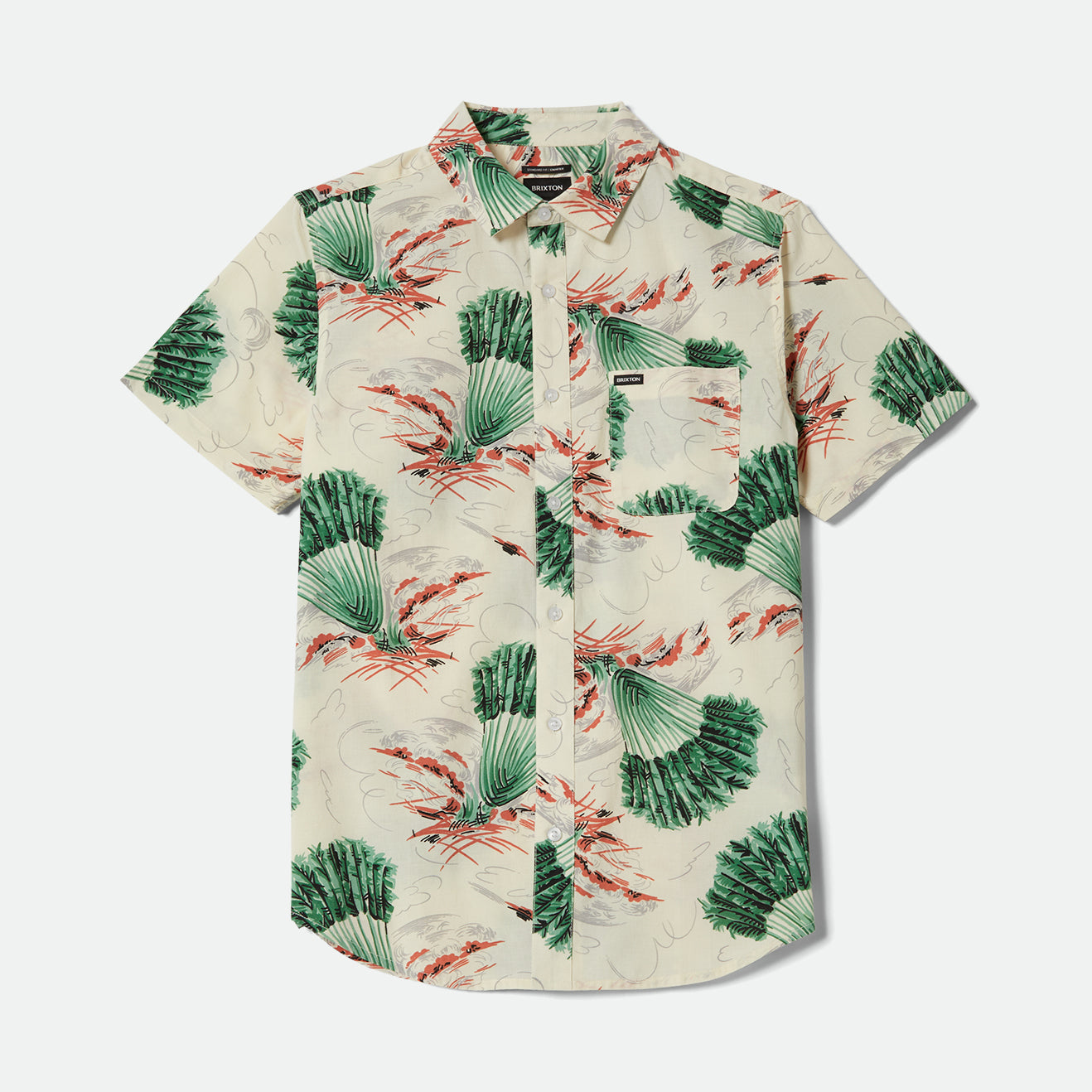 CHARTER PRINT S/S WVN - VINTAGE PALM PRINT