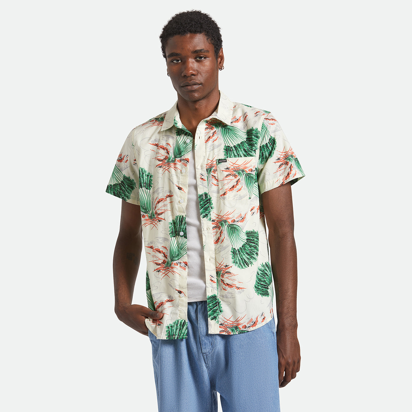 CHARTER PRINT S/S WVN - VINTAGE PALM PRINT