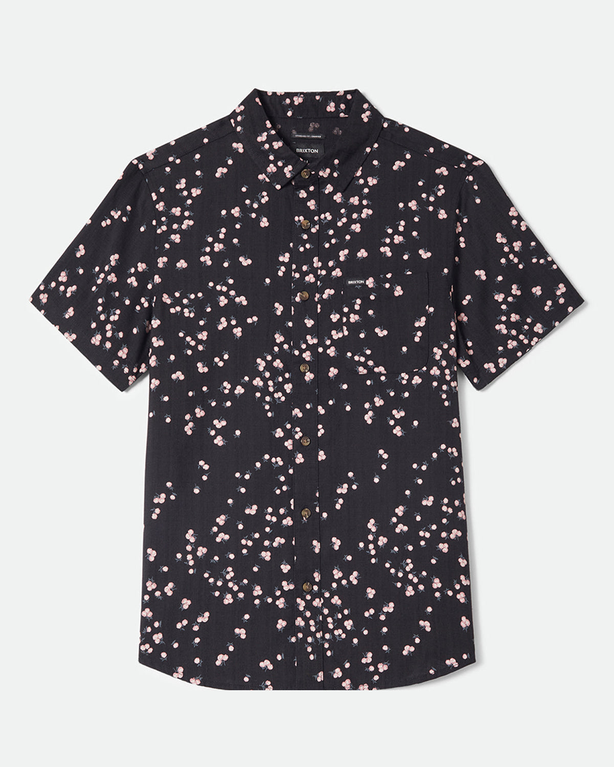 CHARTER SLUB S/S WVN - BLACK/PINK