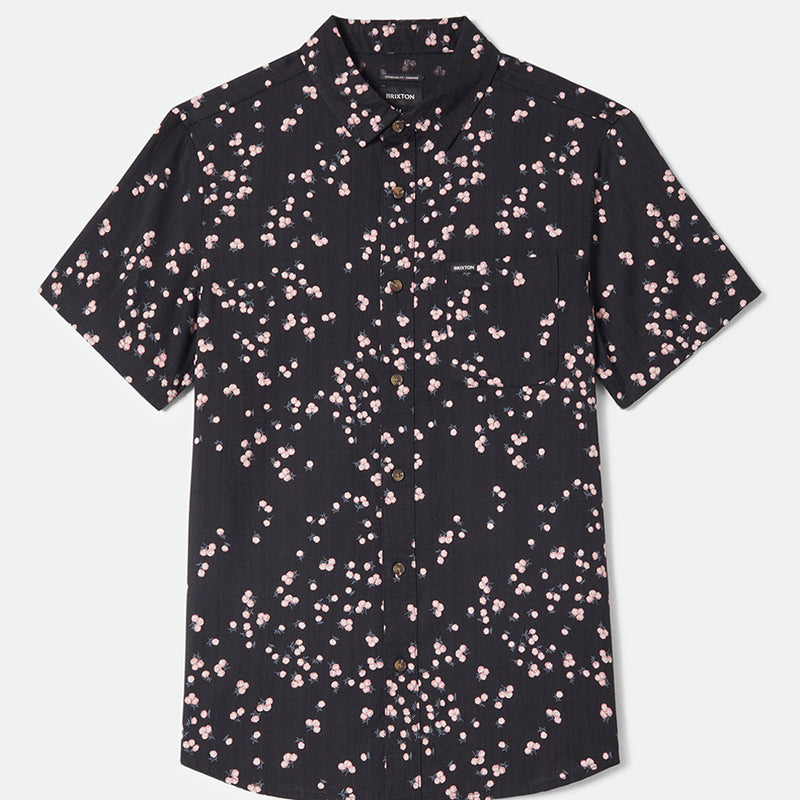 CHARTER SLUB S/S WVN - BLACK/PINK