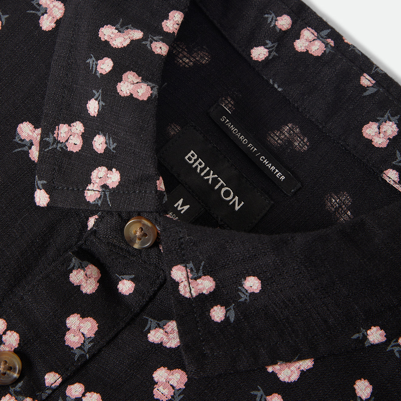 CHARTER SLUB S/S WVN - BLACK/PINK