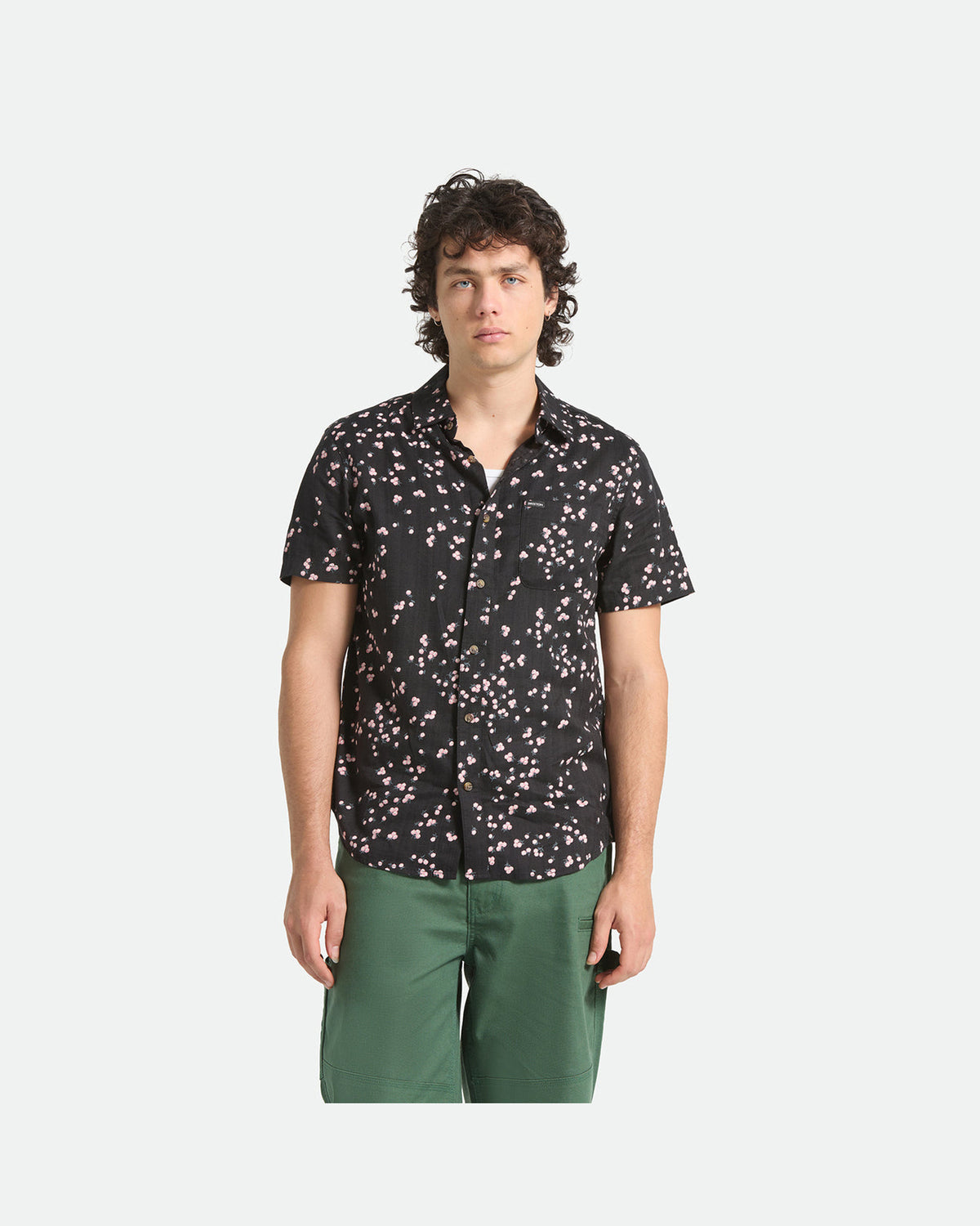 CHARTER SLUB S/S WVN - BLACK/PINK