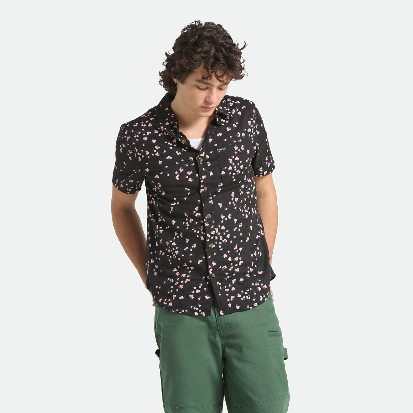 CHARTER SLUB S/S WVN - BLACK/PINK