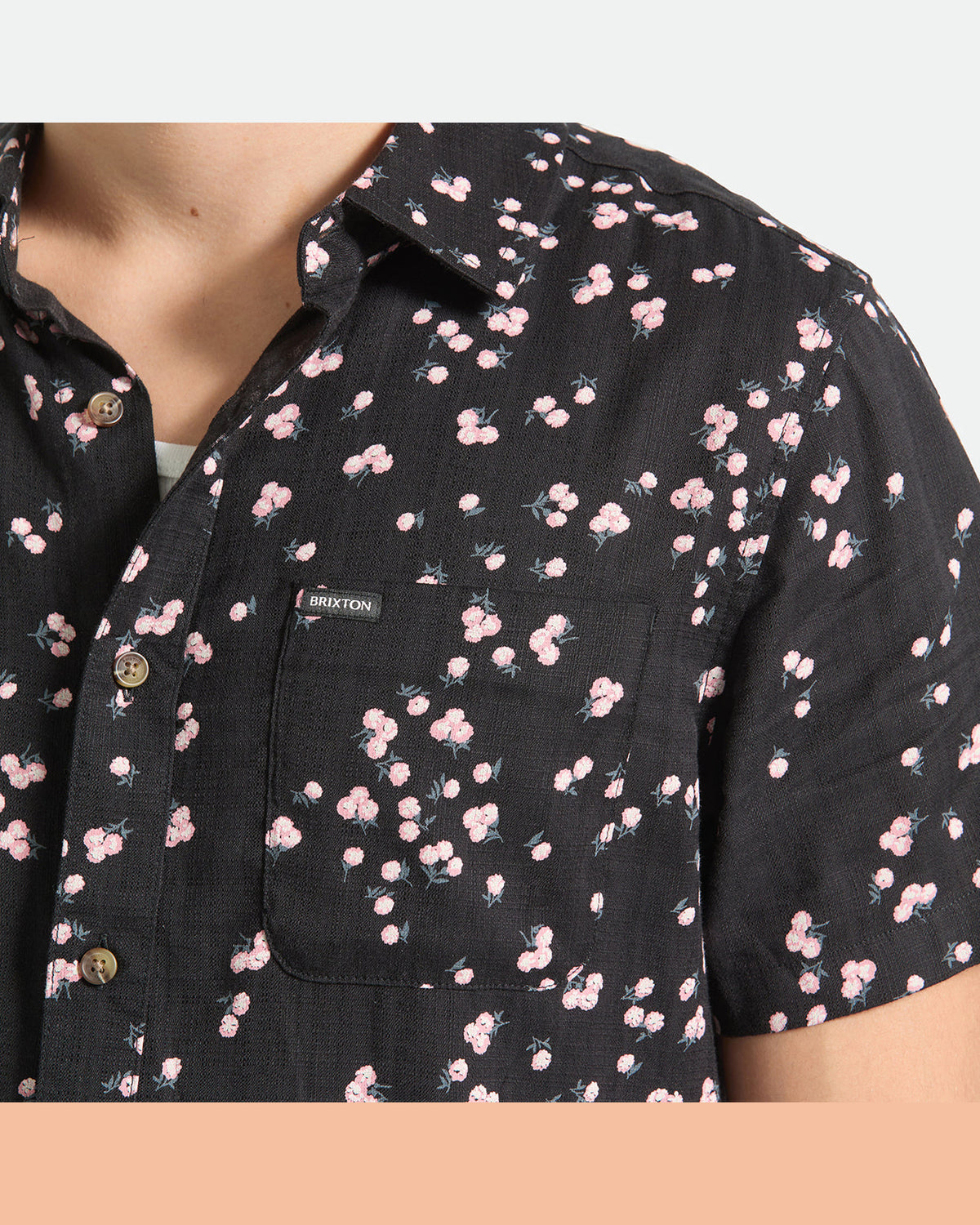 CHARTER SLUB S/S WVN - BLACK/PINK