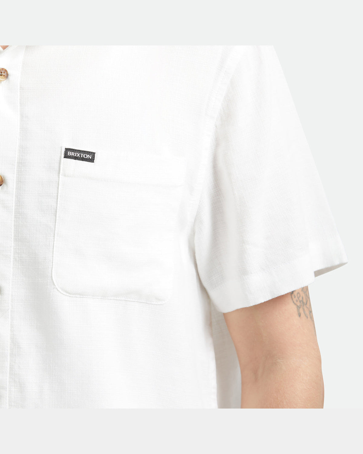 CHARTER SLUB S/S WVN - OFF WHITE