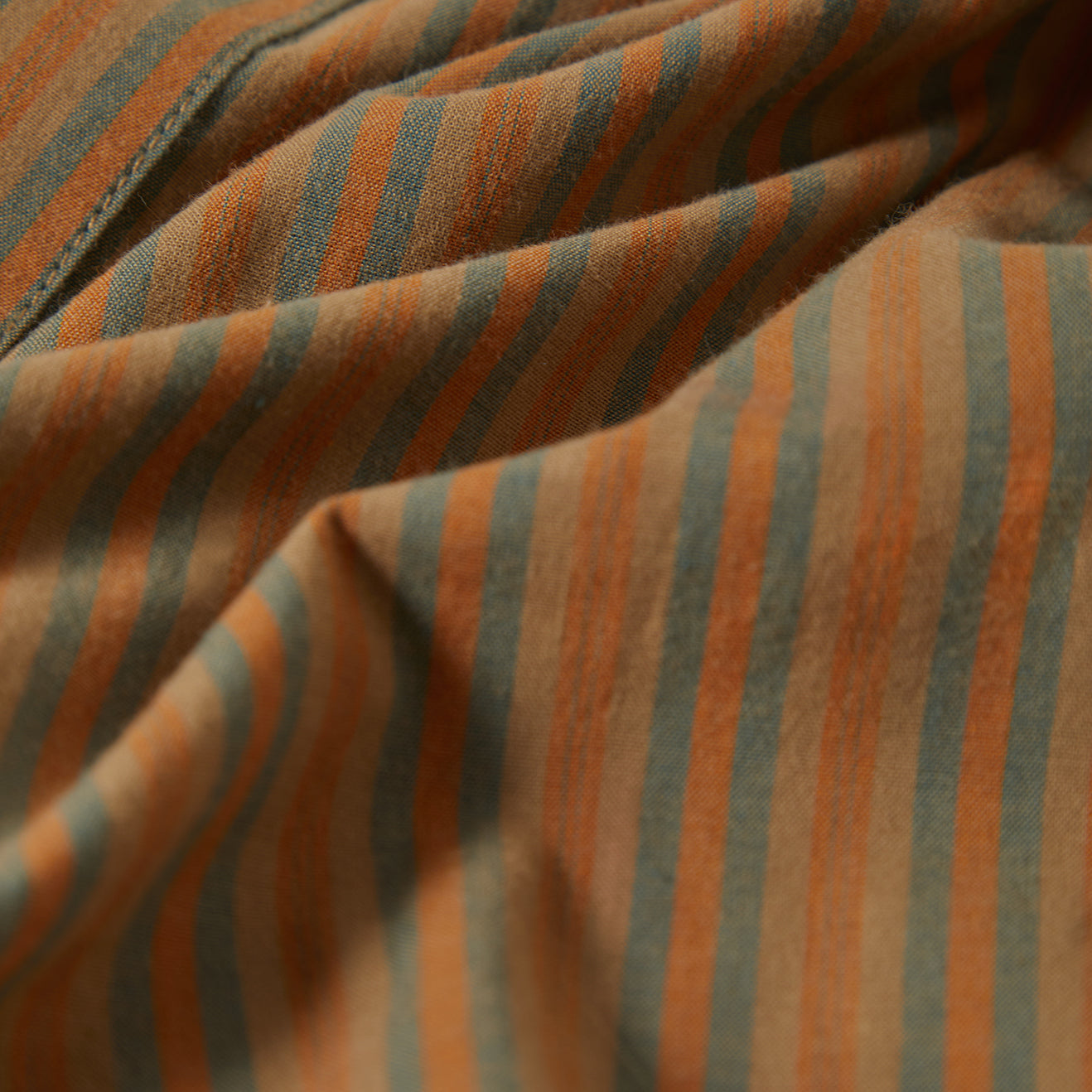 CHARTER STRIPE S/S WVN - RUSTIC CARAMEL/NIGHT SAGE
