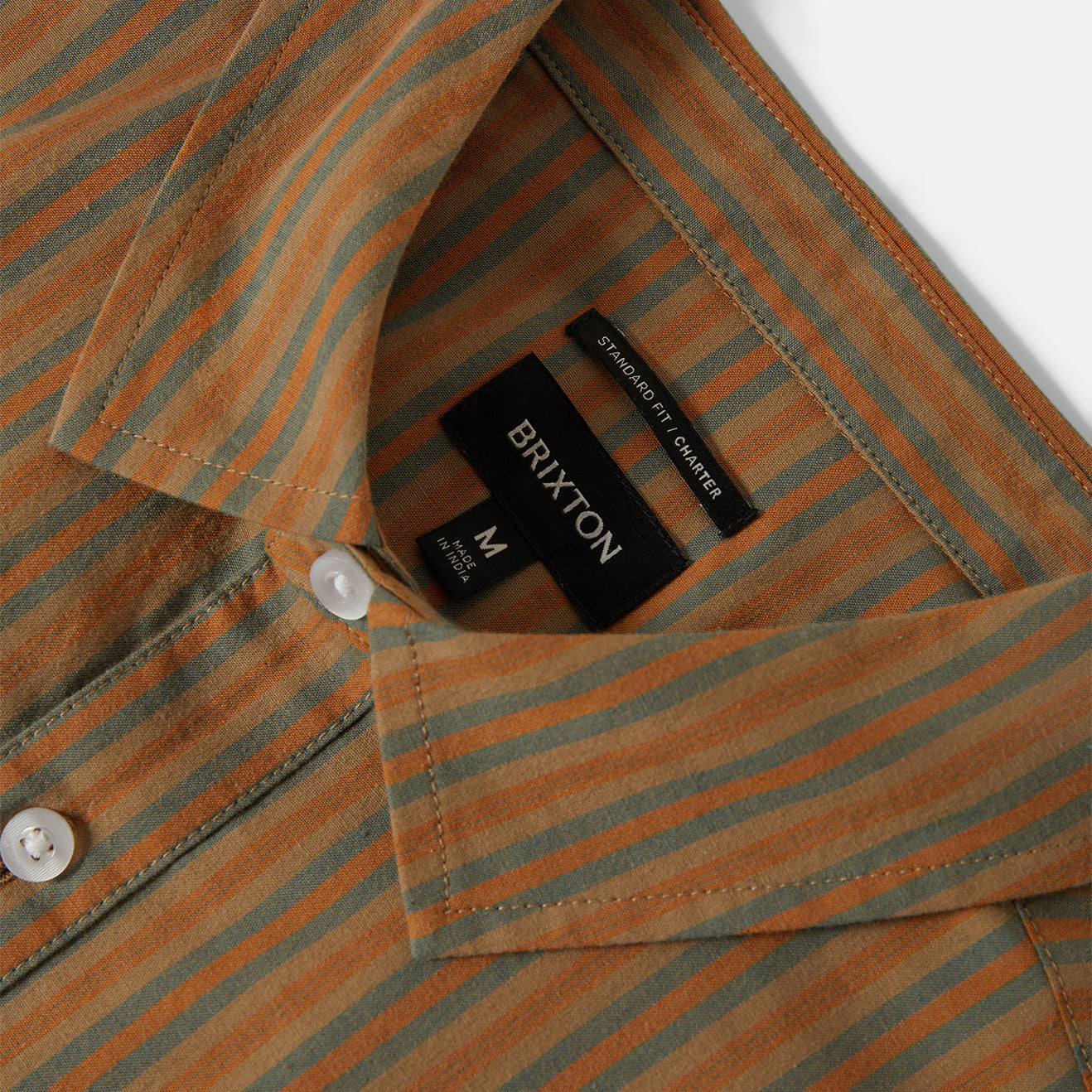 CHARTER STRIPE S/S WVN - RUSTIC CARAMEL/NIGHT SAGE