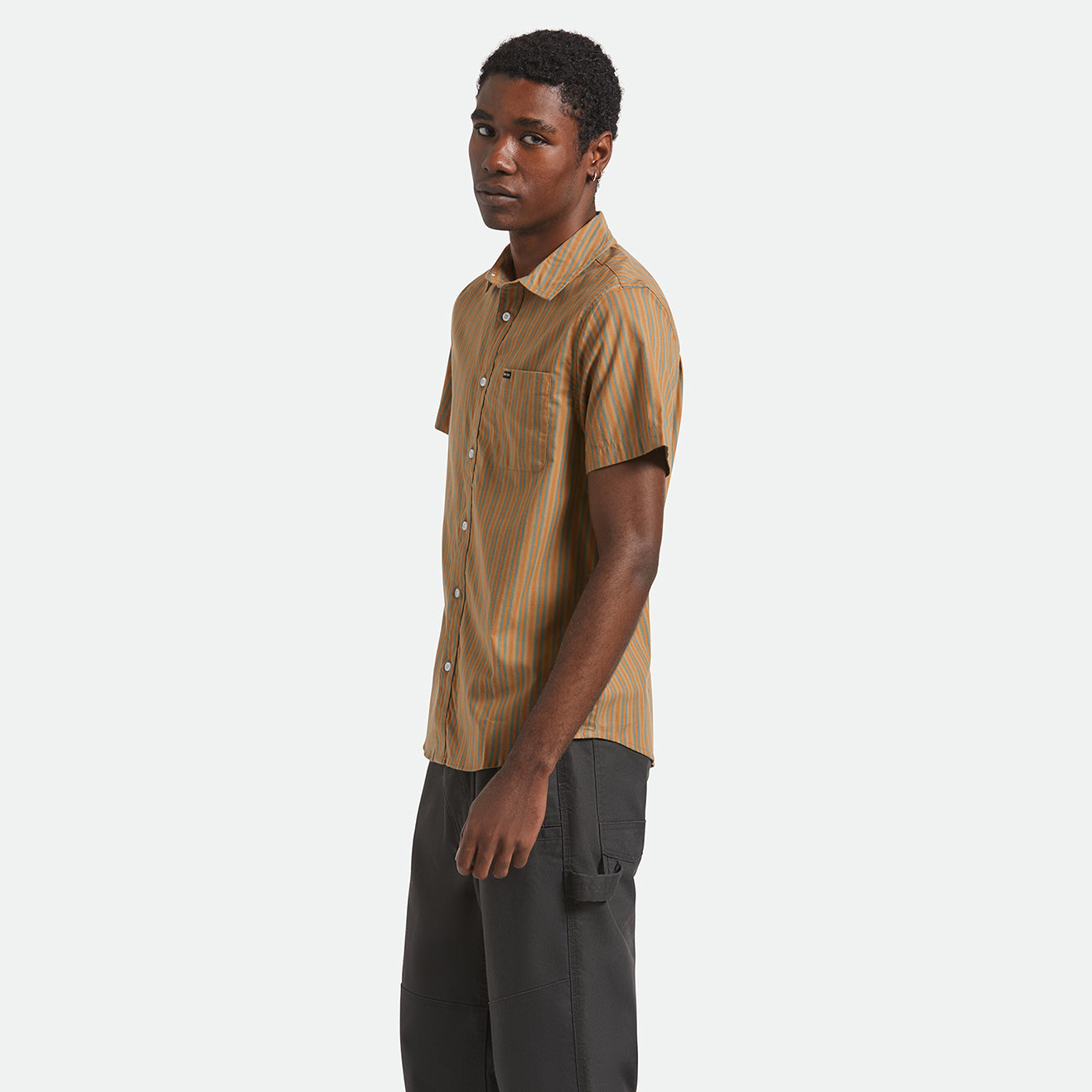 CHARTER STRIPE S/S WVN - RUSTIC CARAMEL/NIGHT SAGE