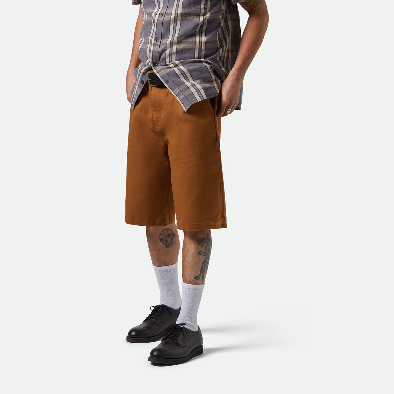 CHOICE CHINO BAGGY SHORT-WASHED COPPER