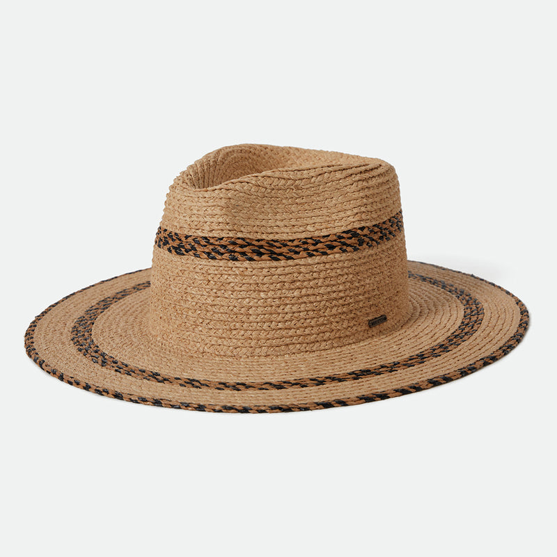 COHEN COWBOY STRAW HAT-TAN/BLACK