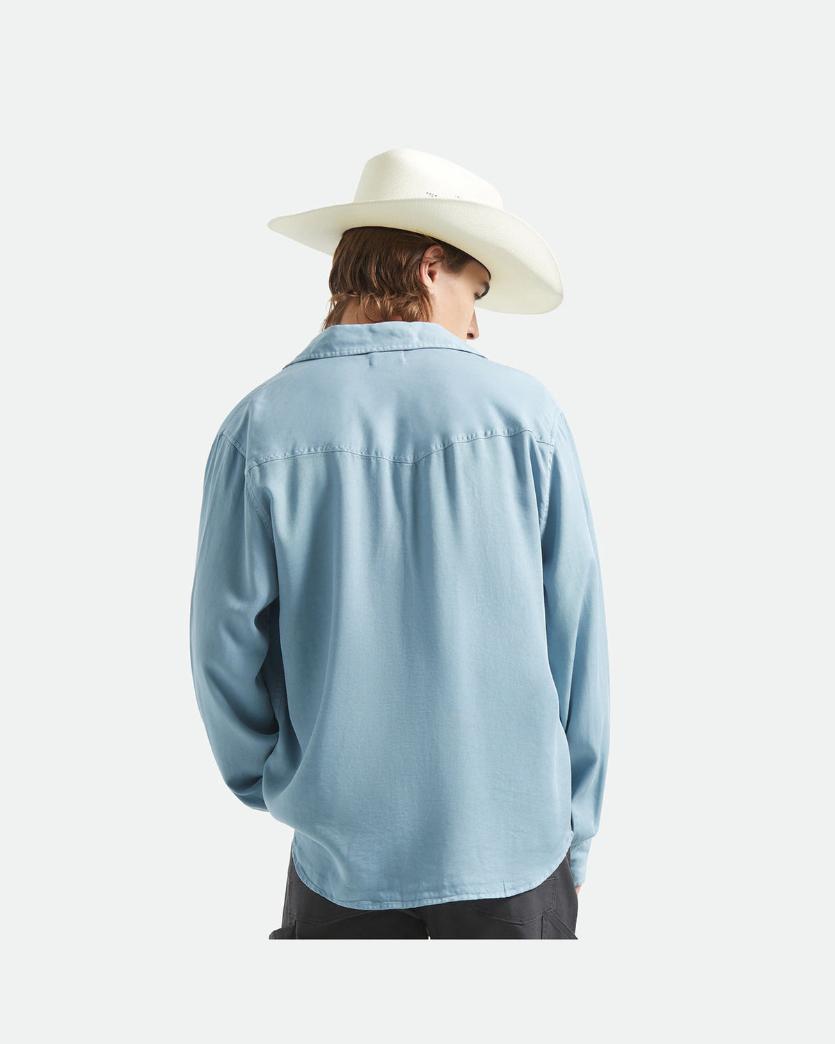 COOL COMFORT WAYNE L/S WVN - DUSTY BLUE