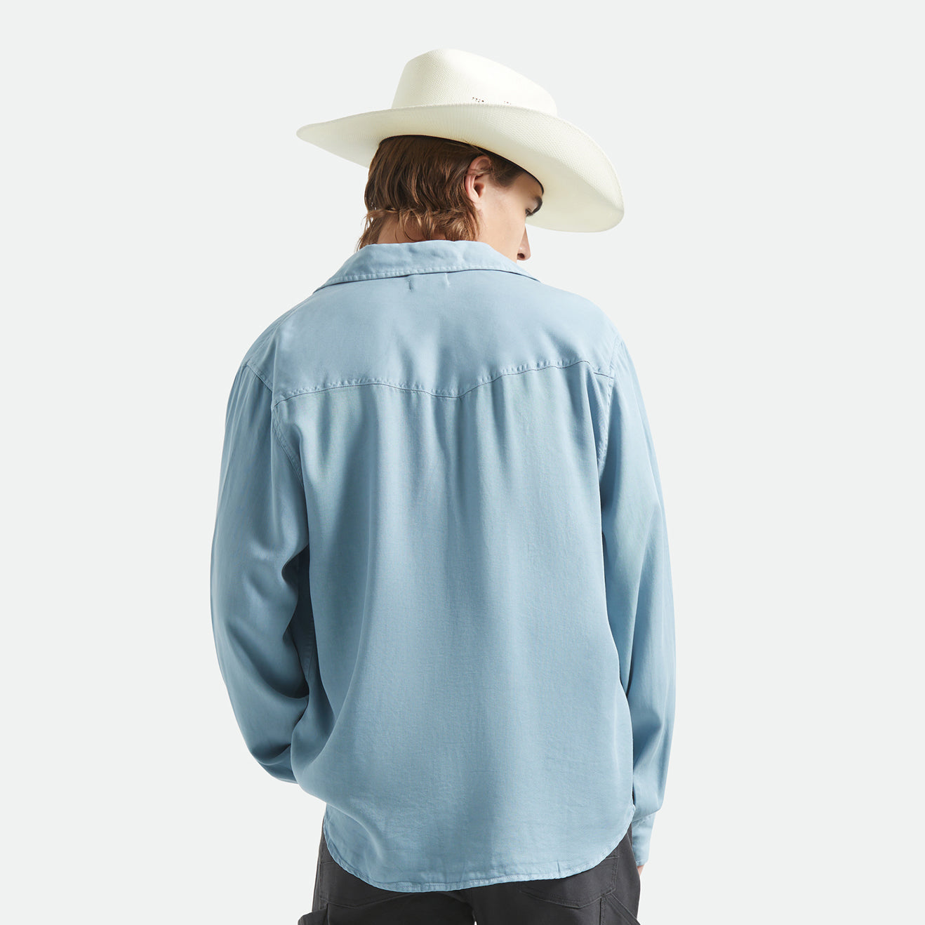 COOL COMFORT WAYNE L/S WVN - DUSTY BLUE
