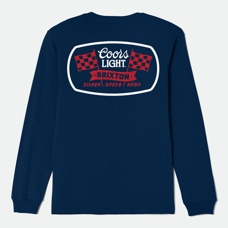 COORS LIGHT PIT STOP L/S STT - COORS NAVY