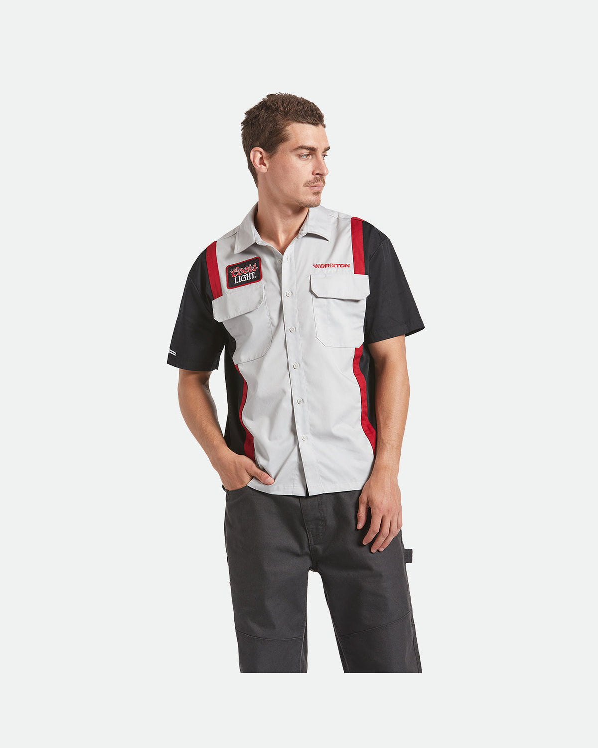 COORS LIGHT SHAKE DOWN S/S WVN - SILVER/BLACK