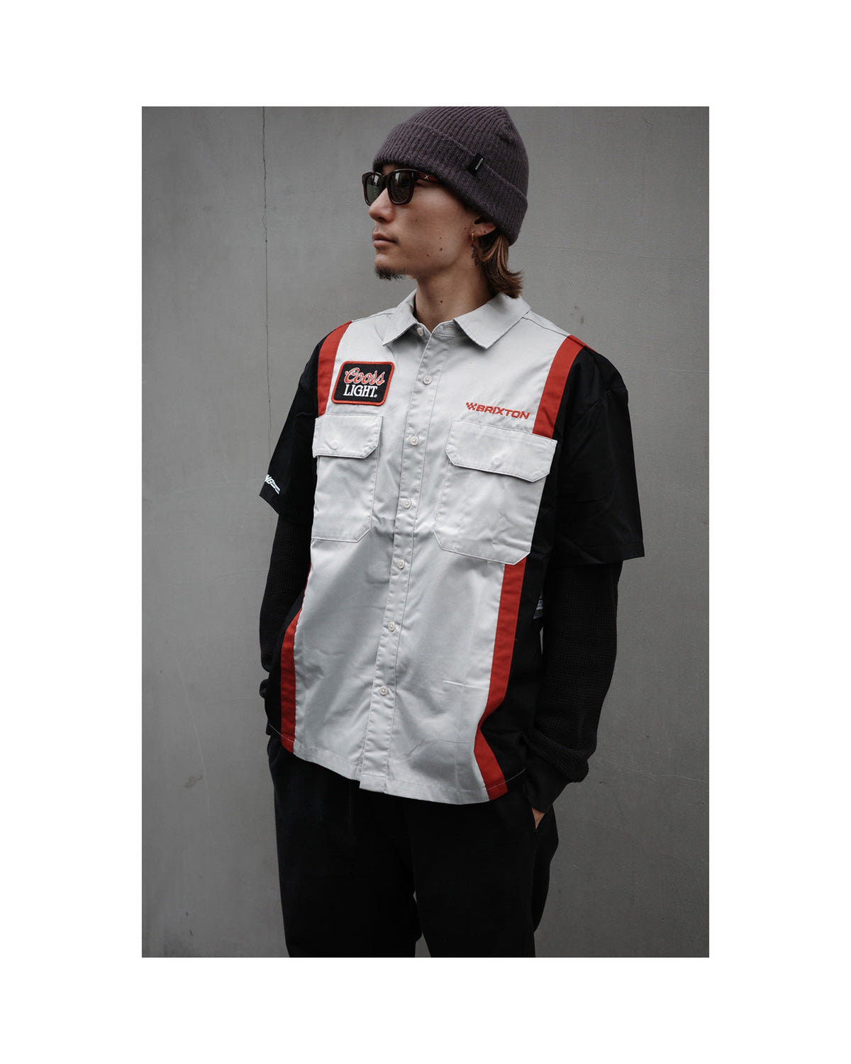 COORS LIGHT SHAKE DOWN S/S WVN - SILVER/BLACK