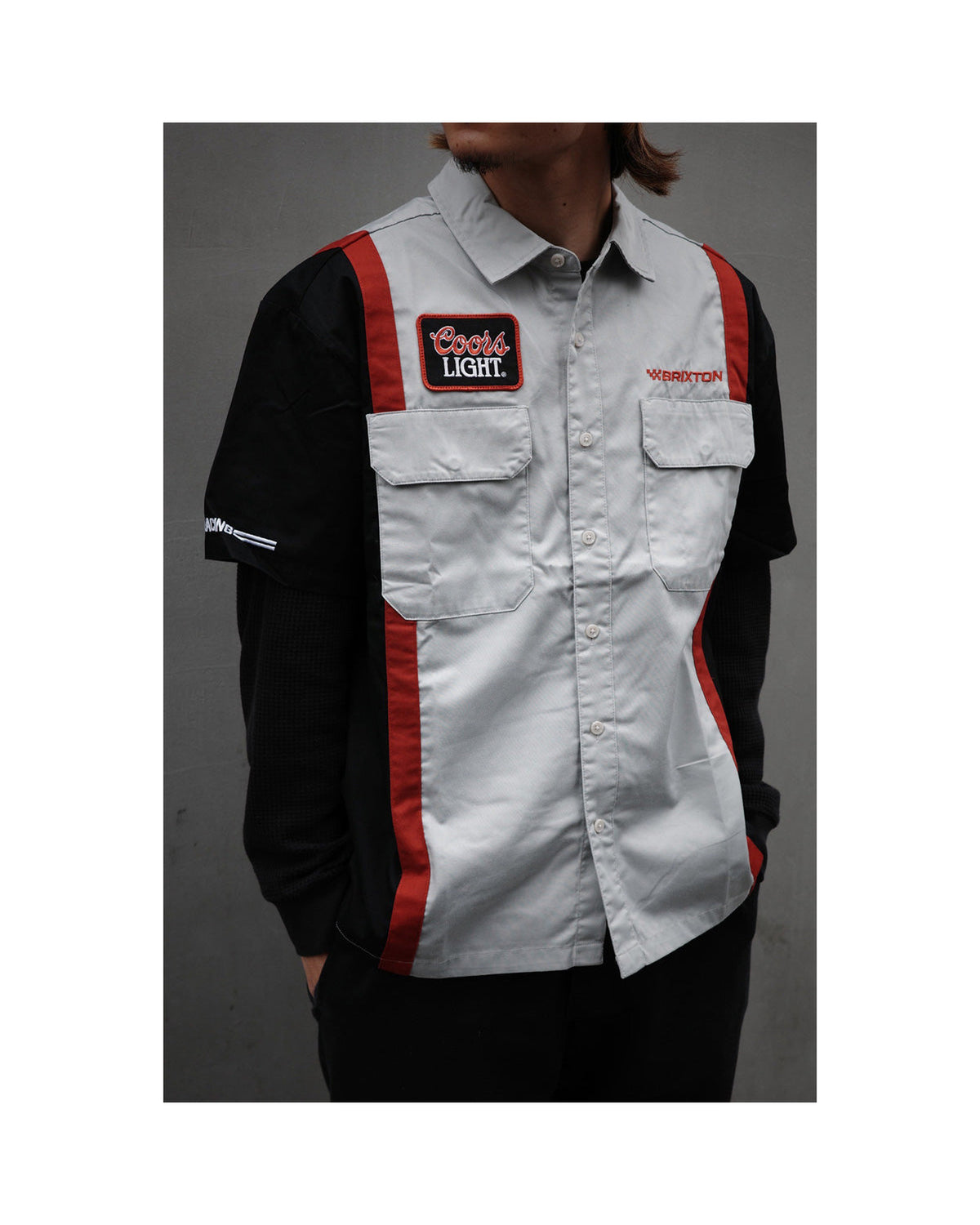 COORS LIGHT SHAKE DOWN S/S WVN - SILVER/BLACK