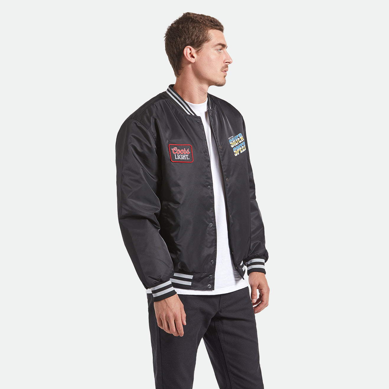 COORS LIGHT SILVER SPEED SHOP JACKET - BLACK/SILVER