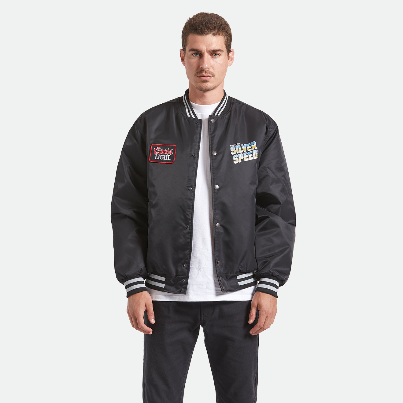 COORS LIGHT SILVER SPEED SHOP JACKET - BLACK/SILVER