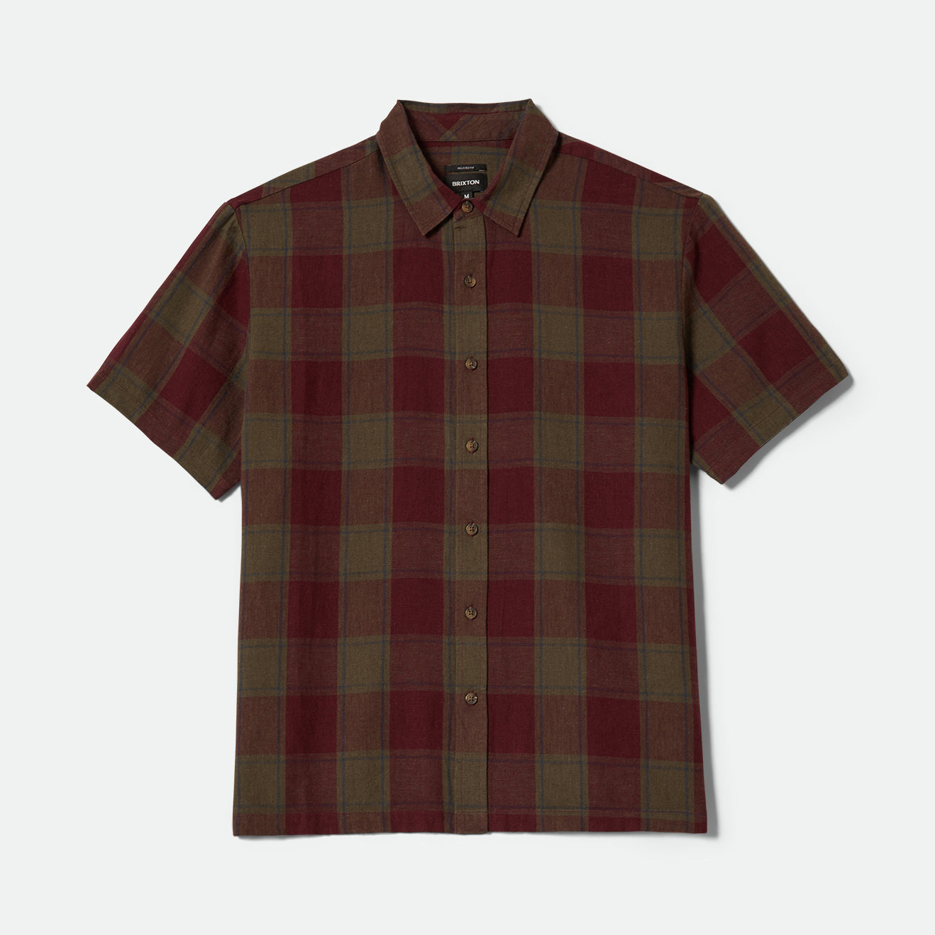 CRU LINEN BLEND S/S WVN - OLIVE SURPLUS/PORT
