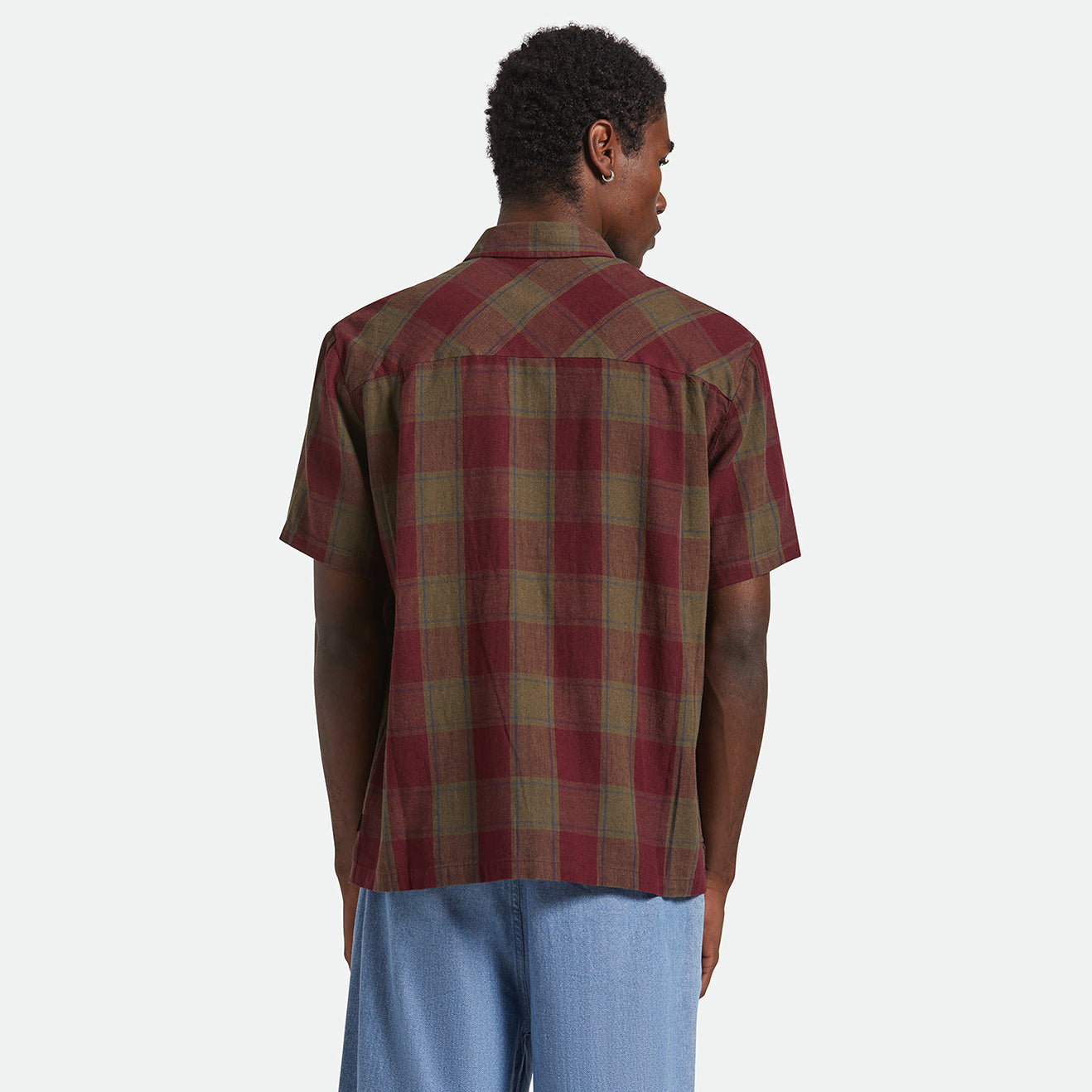 CRU LINEN BLEND S/S WVN - OLIVE SURPLUS/PORT