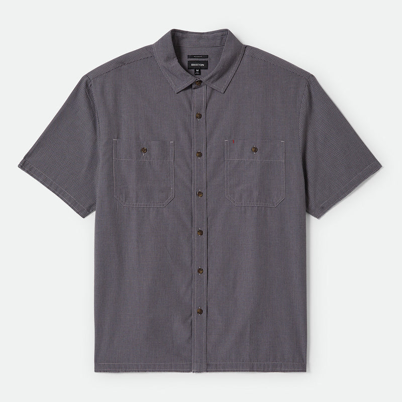 CRU MICRO PLAID S/S WVN - WASHED NAVY MICRO PLAID