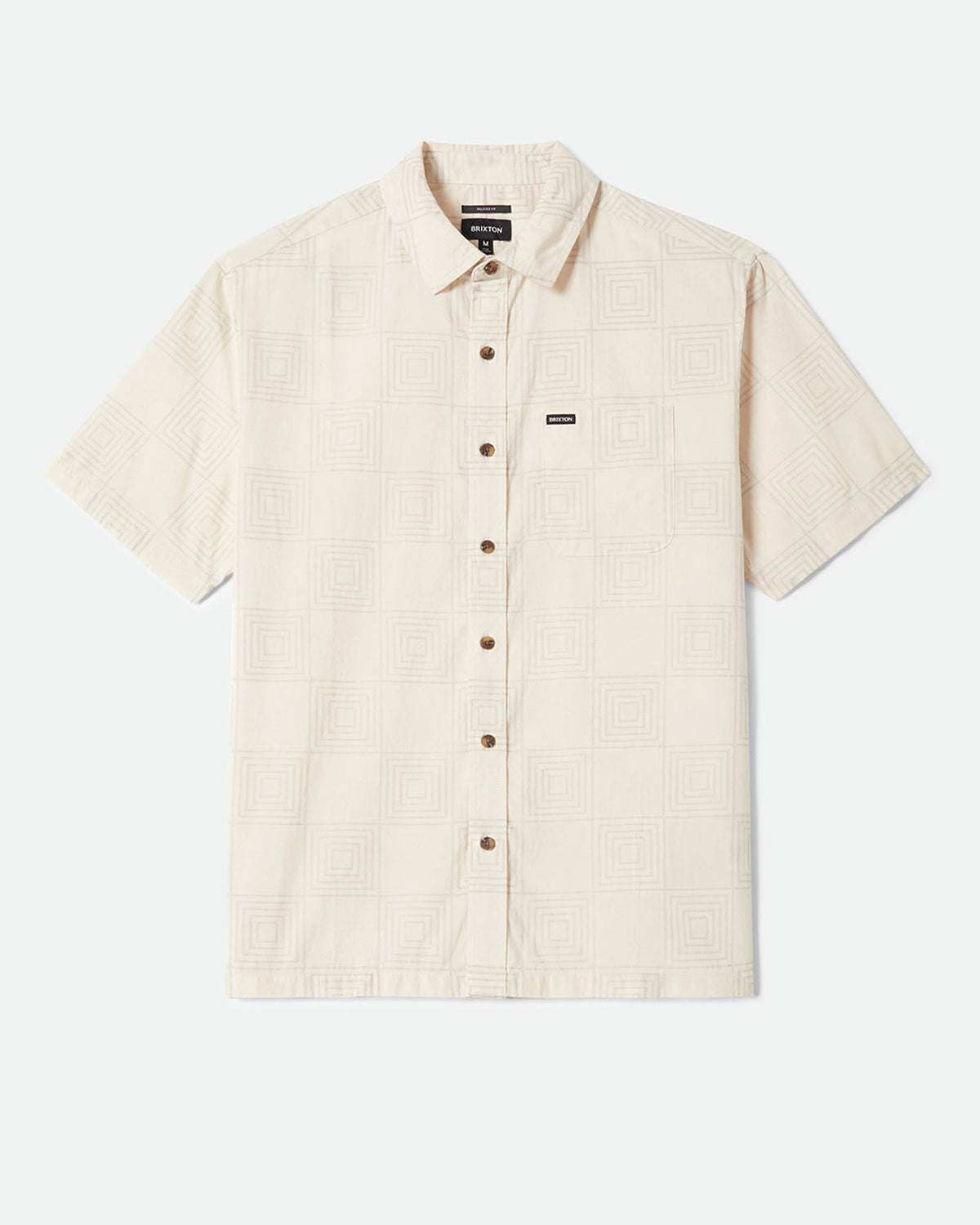 CRU PRINT S/S WVN - WHITECAP/GEO CHECKER