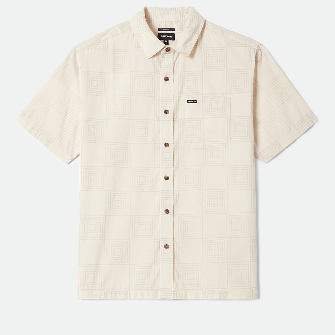 CRU PRINT S/S WVN - WHITECAP/GEO CHECKER