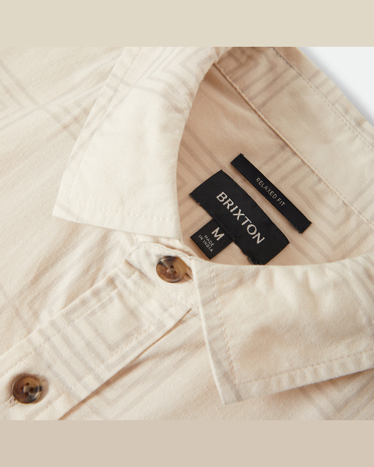 CRU PRINT S/S WVN - WHITECAP/GEO CHECKER