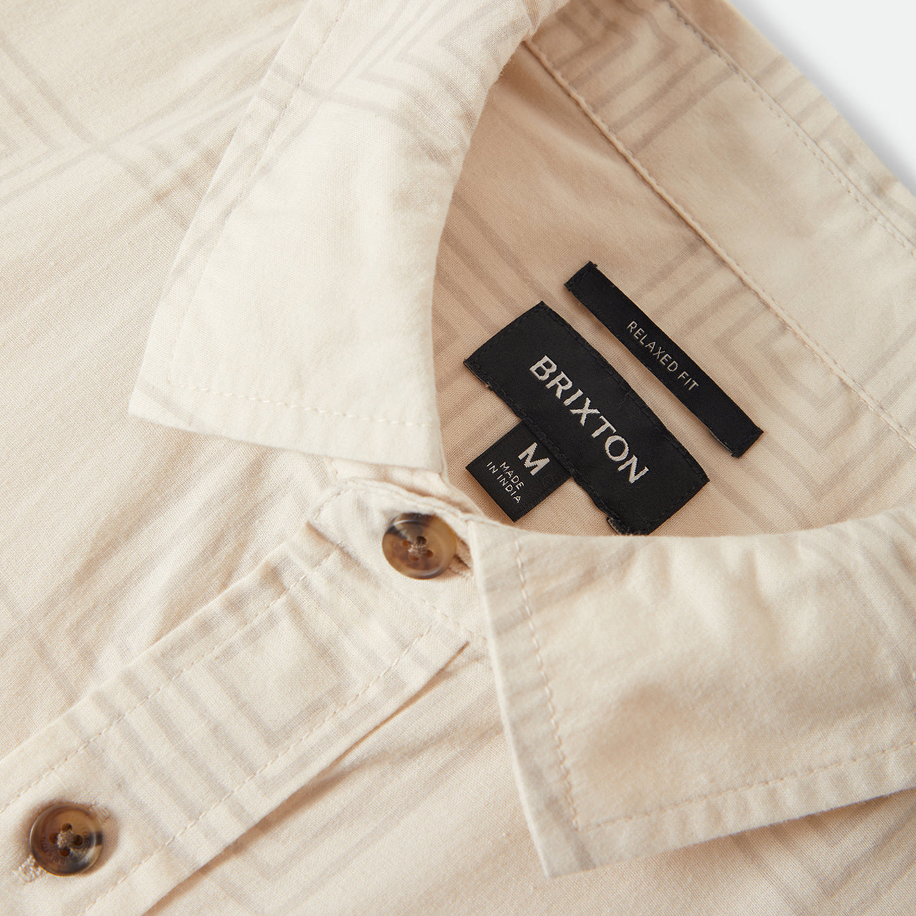 CRU PRINT S/S WVN - WHITECAP/GEO CHECKER