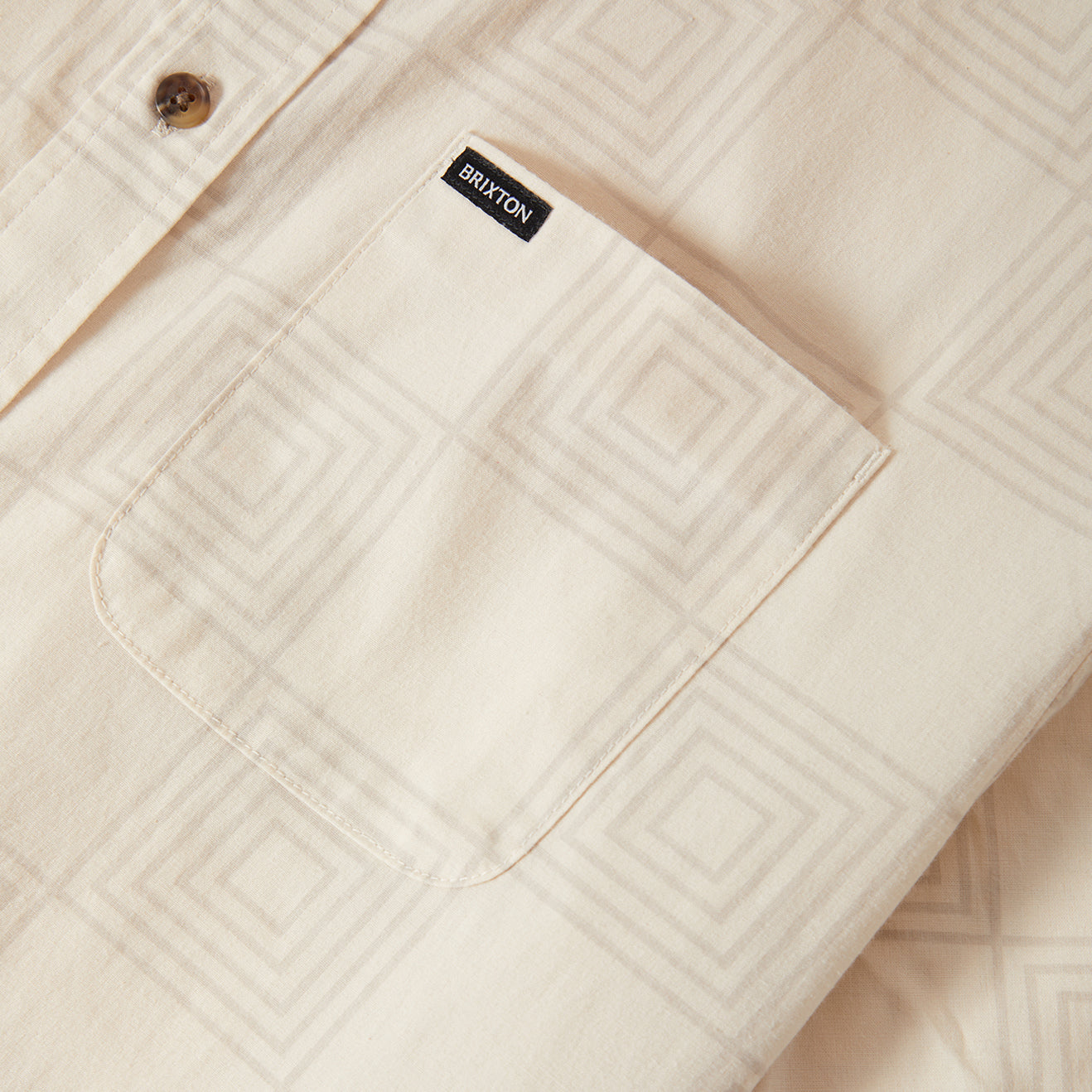 CRU PRINT S/S WVN - WHITECAP/GEO CHECKER