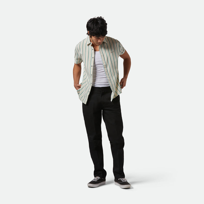 CRU STRIPE S/S WVN - BEIGE/PINE NEEDLE/AQUATIC GREE