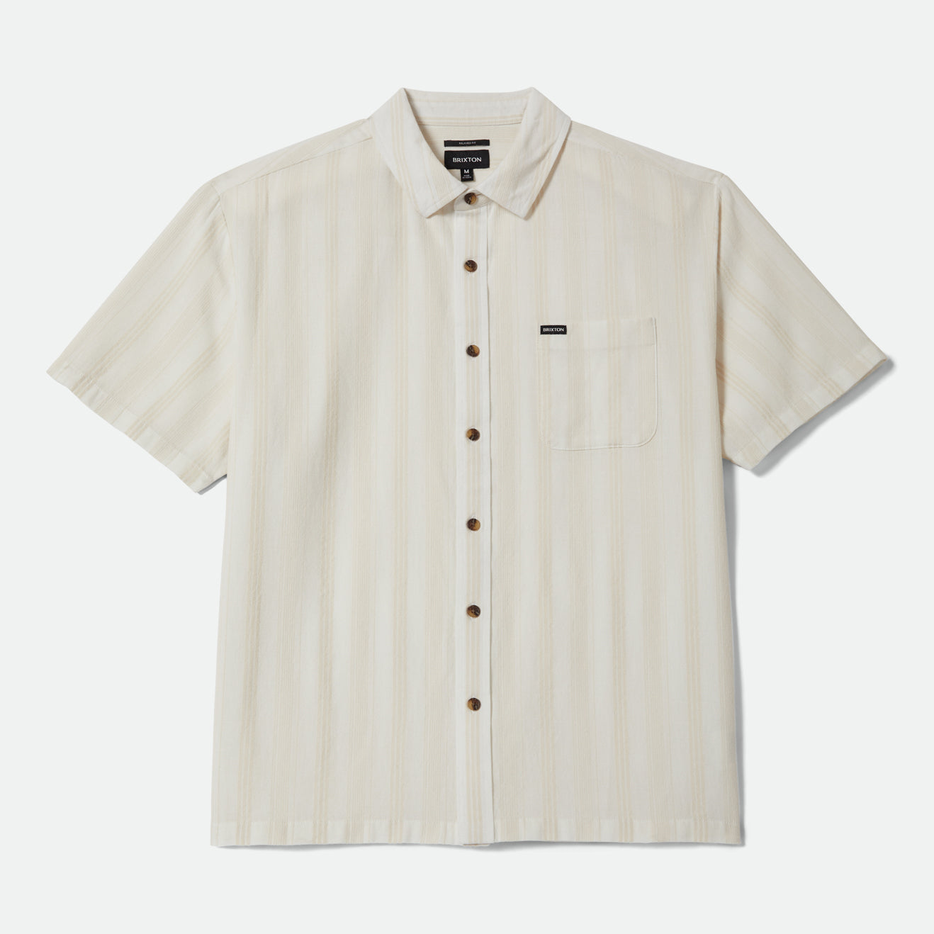 CRU STRIPED DOBBY S/S WVN - OFF WHITE