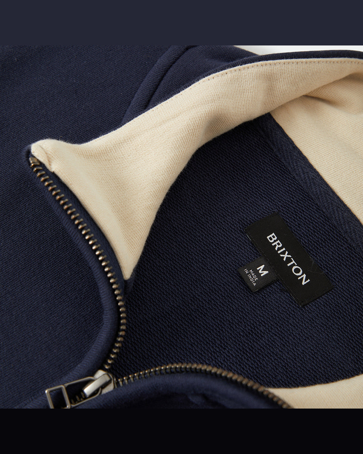 DANVILLE QUARTER ZIP FLEECE - NAVY/WHITECAP
