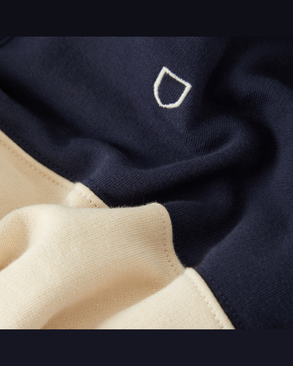 DANVILLE QUARTER ZIP FLEECE - NAVY/WHITECAP