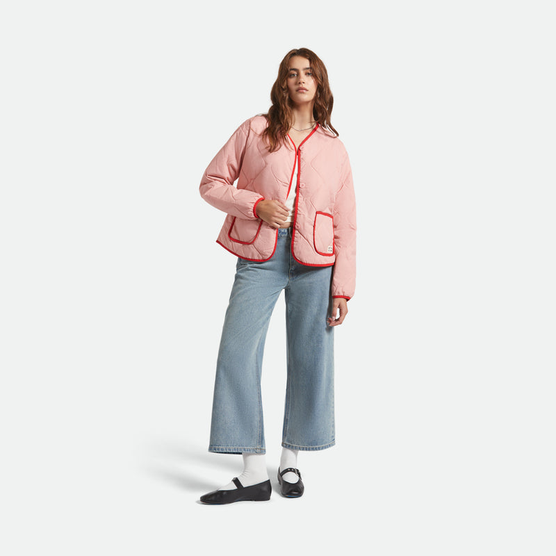 DELILAH QUILTED JACKET - MELLOW ROSE