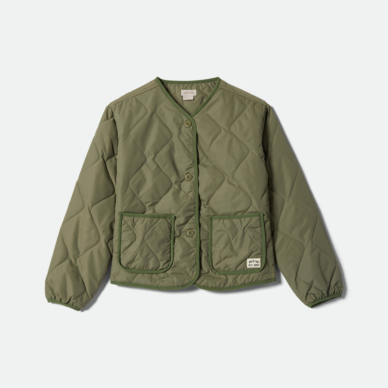 DELILAH QUILTED JACKET - OLIVE SURPLUS