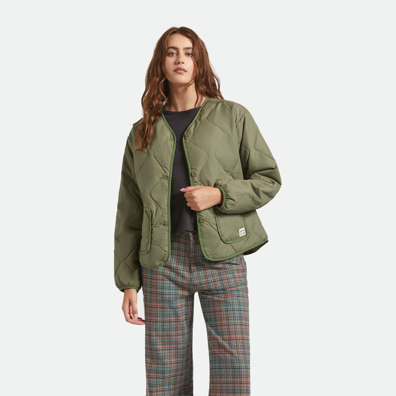 DELILAH QUILTED JACKET - OLIVE SURPLUS