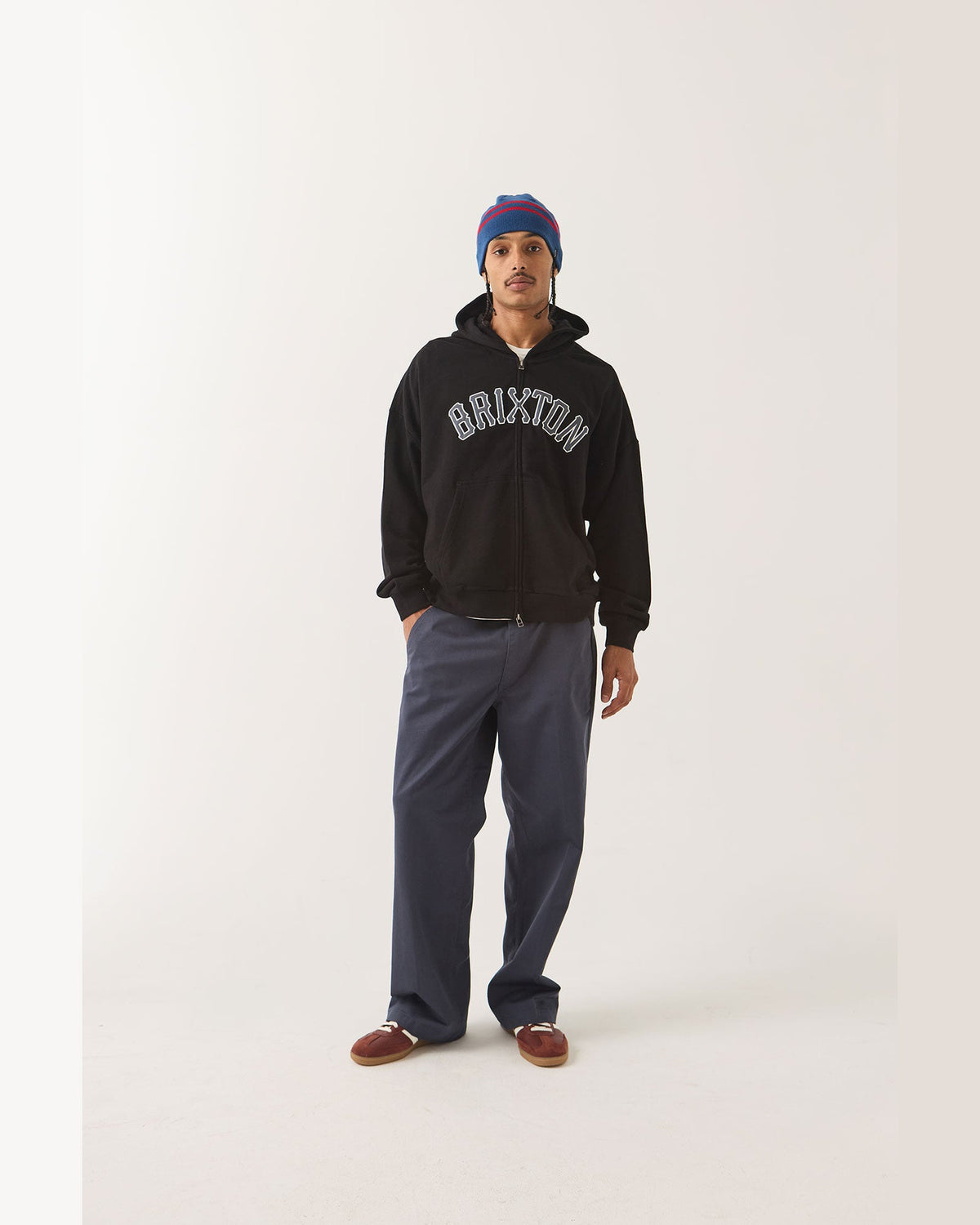 DUGOUT ZIP HOOD FLEECE - BLACK/GREY