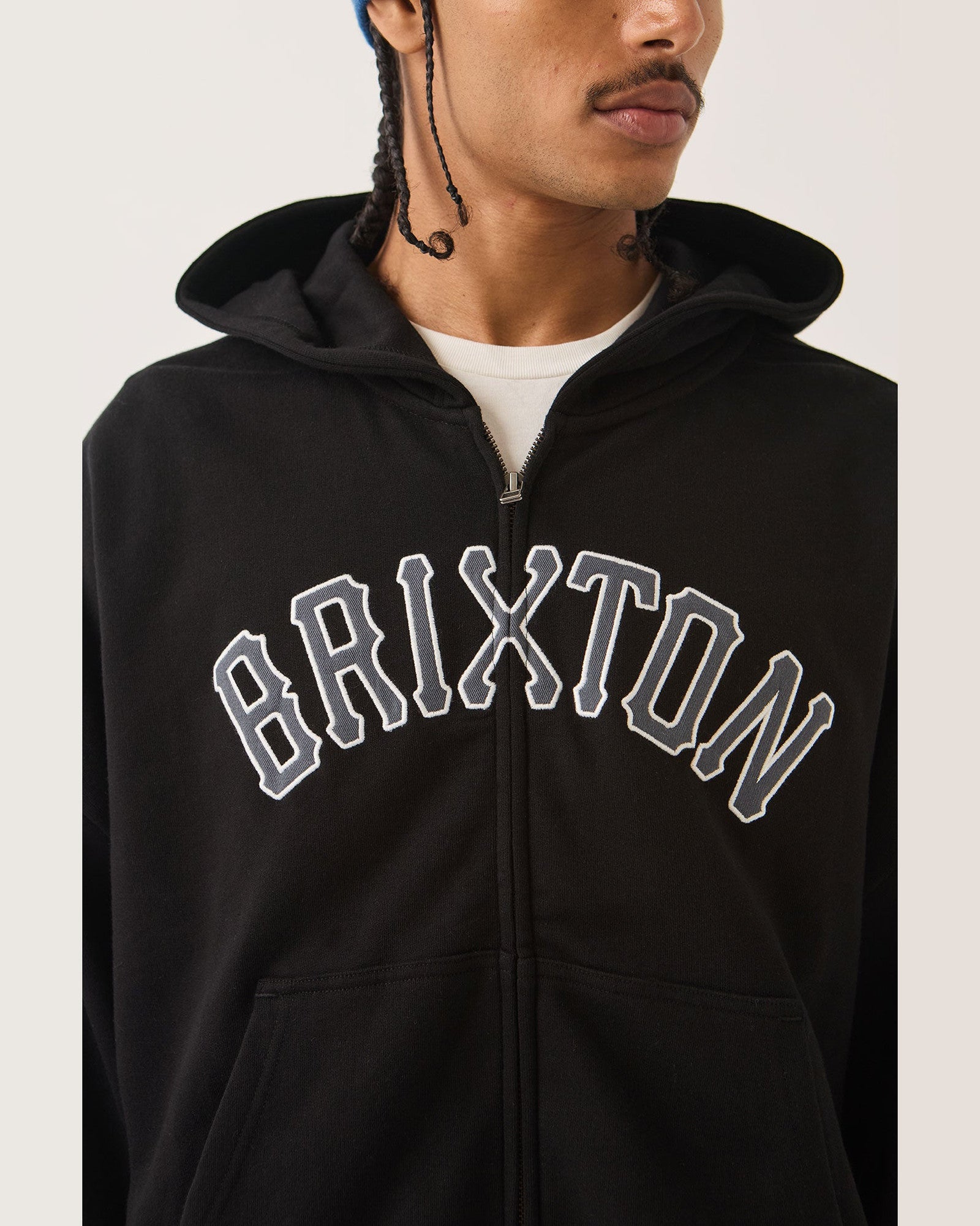 DUGOUT ZIP HOOD FLEECE - BLACK/GREY
