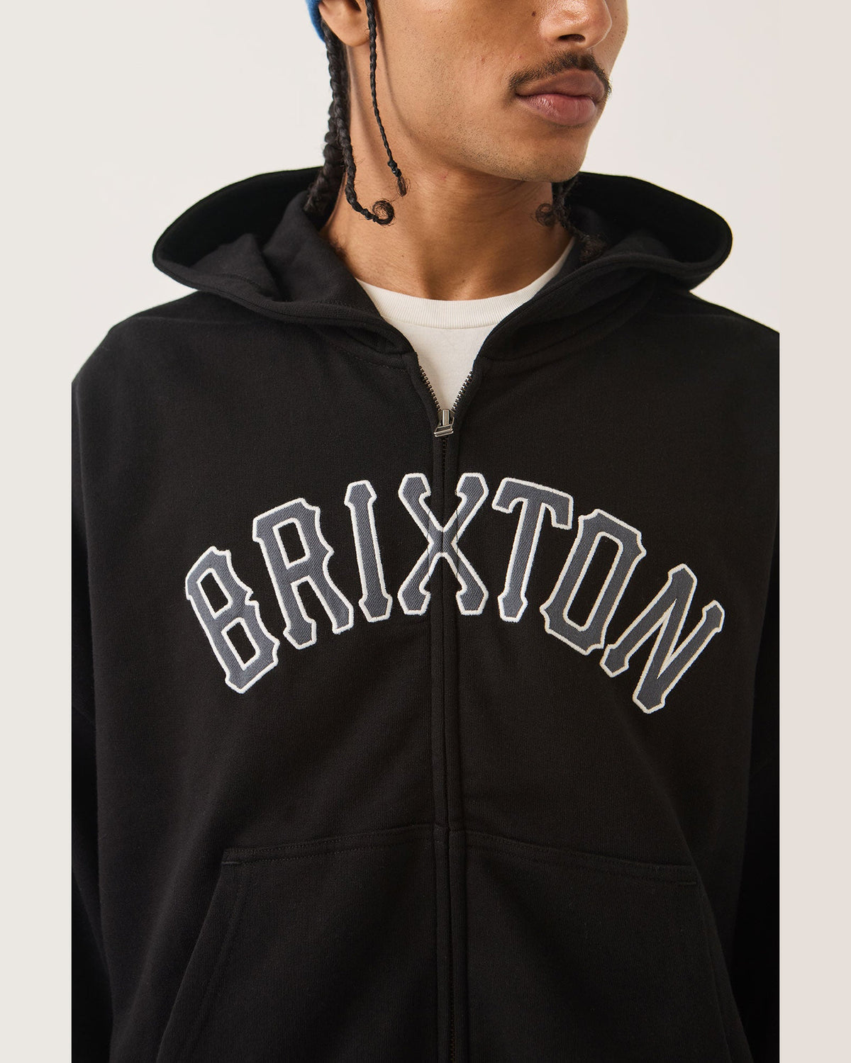DUGOUT ZIP HOOD FLEECE - BLACK/GREY