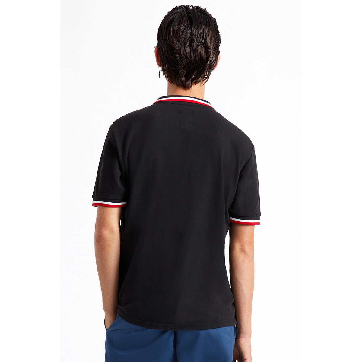 DUKE S/S POLO KNIT - BLACK