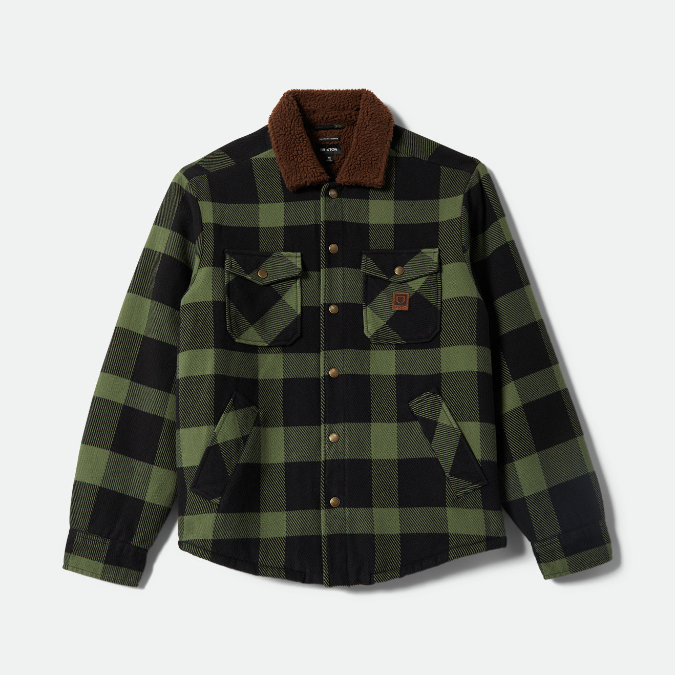 DURHAM LINED JACKET - BLACK/WILD GREEN FLANNEL