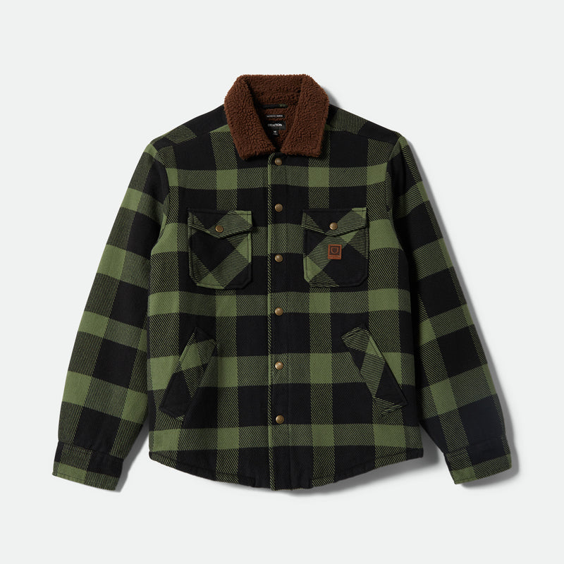 DURHAM LINED JACKET - BLACK/WILD GREEN FLANNEL
